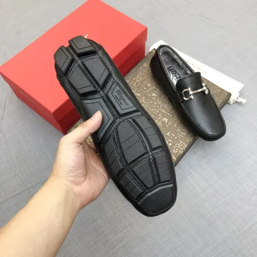 Replica Salvatore Ferragamo Leather Shoes For Men #1399438 $98.00 USD for Wholesale