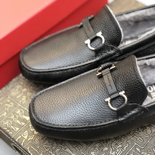 Replica Salvatore Ferragamo Leather Shoes For Men #1399440 $98.00 USD for Wholesale