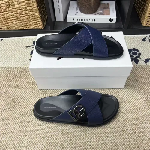 Wholesale Dolce &amp; Gabbana D&amp;G Slippers For Men #1399468 $60.00 USD, Wholesale Quality Replica Dolce &amp; Gabbana D&amp;G Slippers