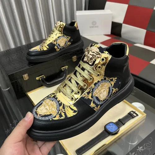 Wholesale Versace High Tops Shoes For Men #1399593 $82.00 USD, Wholesale Quality Replica Versace High Tops Shoes
