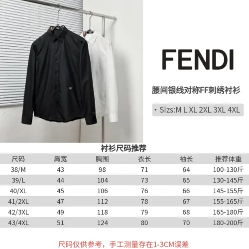 Replica Fendi Shirts Long Sleeved For Men #1399683 $64.00 USD for Wholesale