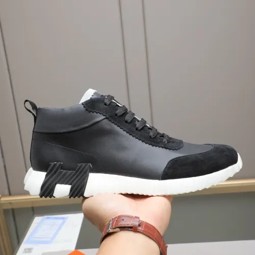 Replica Hermes High Tops Shoes For Men #1399743 $88.00 USD for Wholesale