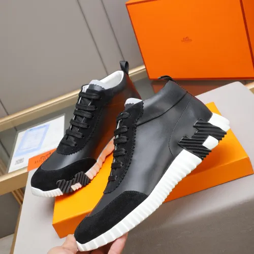 Replica Hermes High Tops Shoes For Men #1399743 $88.00 USD for Wholesale