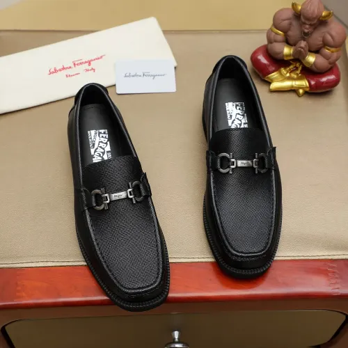 Replica Salvatore Ferragamo Leather Shoes For Men #1399781 $98.00 USD for Wholesale