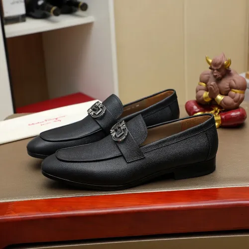 Replica Salvatore Ferragamo Leather Shoes For Men #1399797 $108.00 USD for Wholesale