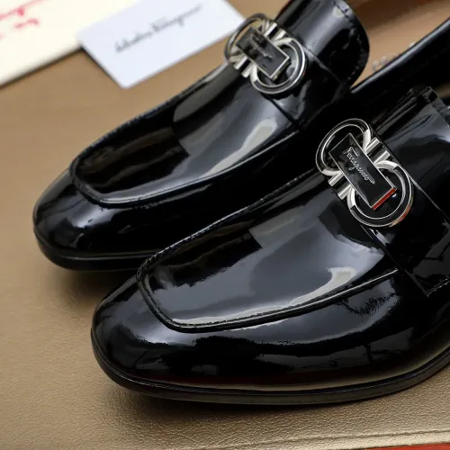 Replica Salvatore Ferragamo Leather Shoes For Men #1399798 $108.00 USD for Wholesale