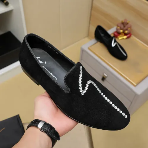 Replica Giuseppe Zanotti GZ Leather Shoes For Men #1399801 $82.00 USD for Wholesale