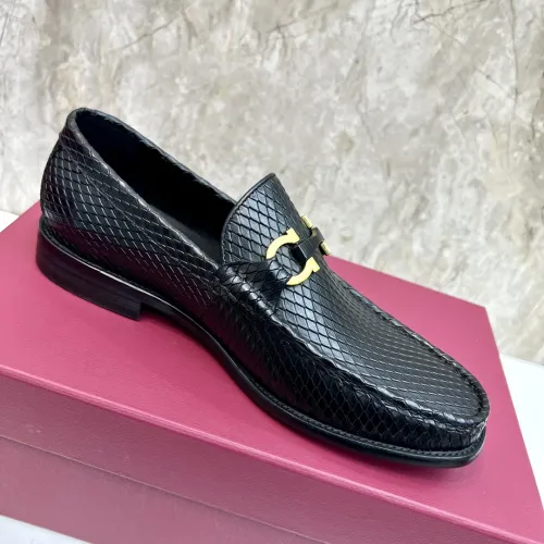 Replica Salvatore Ferragamo Leather Shoes For Men #1399991 $105.00 USD for Wholesale