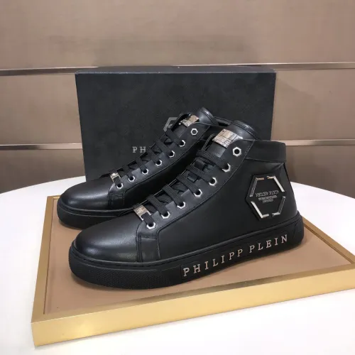 Wholesale Philipp Plein PP High Tops Shoes For Men #1400013 $88.00 USD, Wholesale Quality Replica Philipp Plein PP High Tops Shoes