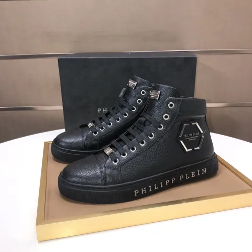 Wholesale Philipp Plein PP High Tops Shoes For Men #1400014 $88.00 USD, Wholesale Quality Replica Philipp Plein PP High Tops Shoes