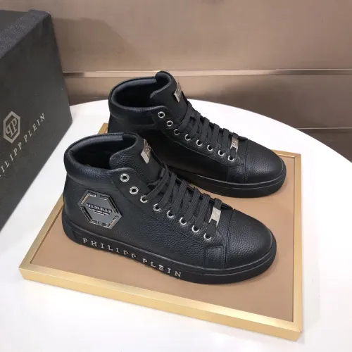 Replica Philipp Plein PP High Tops Shoes For Men #1400014 $88.00 USD for Wholesale