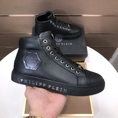 Replica Philipp Plein PP High Tops Shoes For Men #1400014 $88.00 USD for Wholesale