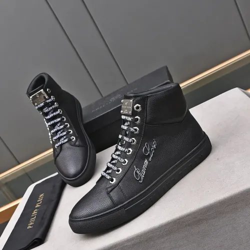 Wholesale Philipp Plein PP High Tops Shoes For Men #1400015 $88.00 USD, Wholesale Quality Replica Philipp Plein PP High Tops Shoes