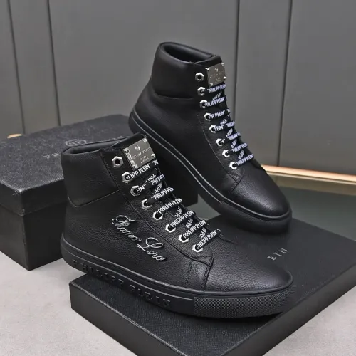 Replica Philipp Plein PP High Tops Shoes For Men #1400015 $88.00 USD for Wholesale