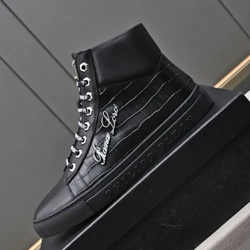 Replica Philipp Plein PP High Tops Shoes For Men #1400017 $88.00 USD for Wholesale