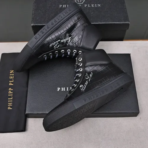 Replica Philipp Plein PP High Tops Shoes For Men #1400017 $88.00 USD for Wholesale