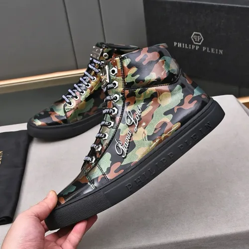 Replica Philipp Plein PP High Tops Shoes For Men #1400019 $88.00 USD for Wholesale