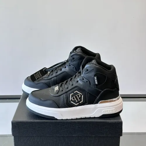 Wholesale Philipp Plein PP High Tops Shoes For Men #1400021 $150.00 USD, Wholesale Quality Replica Philipp Plein PP High Tops Shoes