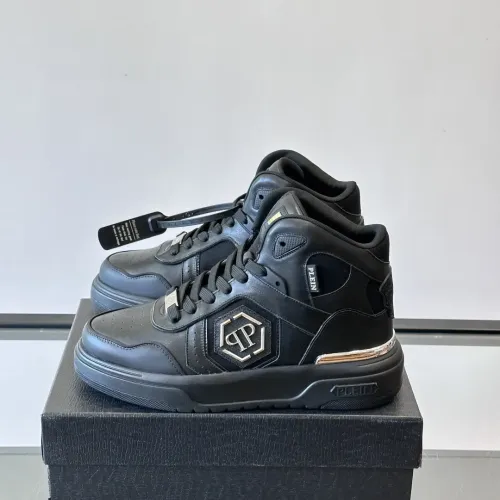 Wholesale Philipp Plein PP High Tops Shoes For Men #1400022 $150.00 USD, Wholesale Quality Replica Philipp Plein PP High Tops Shoes