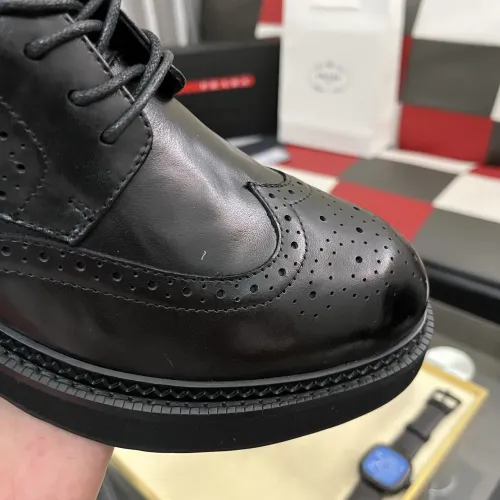 Replica Prada Leather Shoes For Men #1400055 $115.00 USD for Wholesale