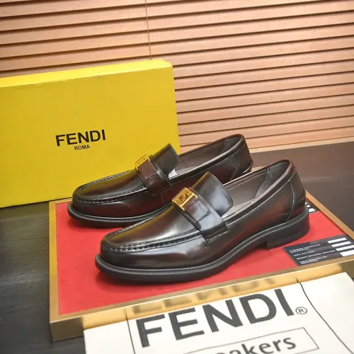 Wholesale Fendi Leather Shoes For Men #1400058 $98.00 USD, Wholesale Quality Replica Fendi Leather Shoes