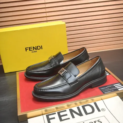 Wholesale Fendi Leather Shoes For Men #1400059 $98.00 USD, Wholesale Quality Replica Fendi Leather Shoes