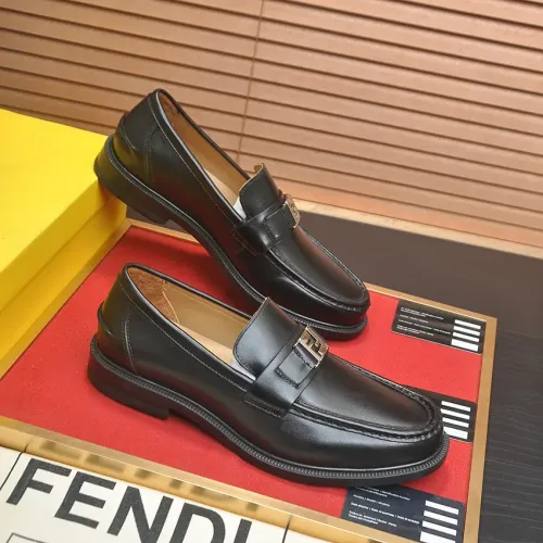 Replica Fendi Leather Shoes For Men #1400059 $98.00 USD for Wholesale