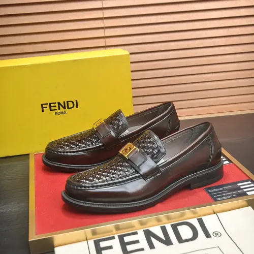 Wholesale Fendi Leather Shoes For Men #1400060 $98.00 USD, Wholesale Quality Replica Fendi Leather Shoes