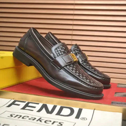 Replica Fendi Leather Shoes For Men #1400060 $98.00 USD for Wholesale