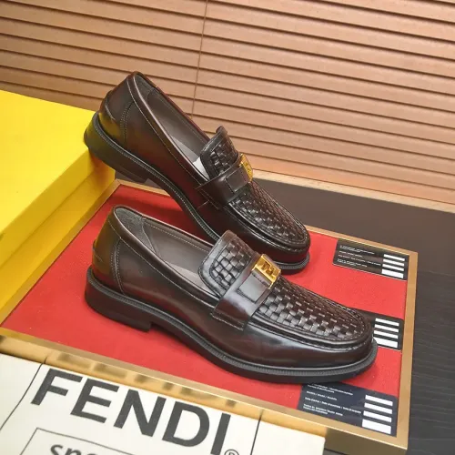 Replica Fendi Leather Shoes For Men #1400060 $98.00 USD for Wholesale