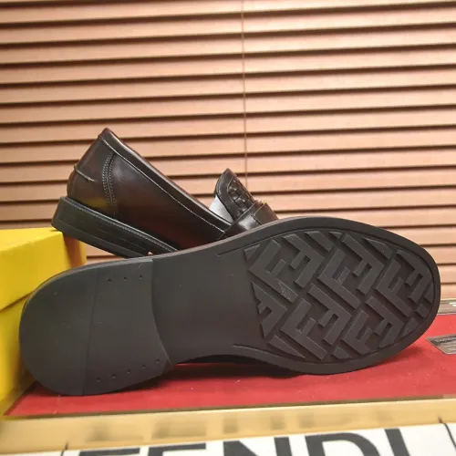 Replica Fendi Leather Shoes For Men #1400060 $98.00 USD for Wholesale