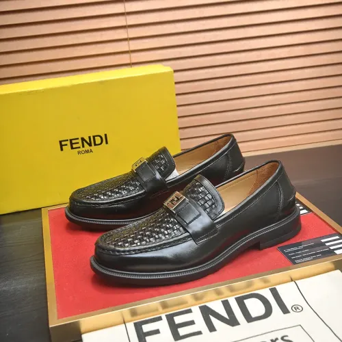 Wholesale Fendi Leather Shoes For Men #1400061 $98.00 USD, Wholesale Quality Replica Fendi Leather Shoes