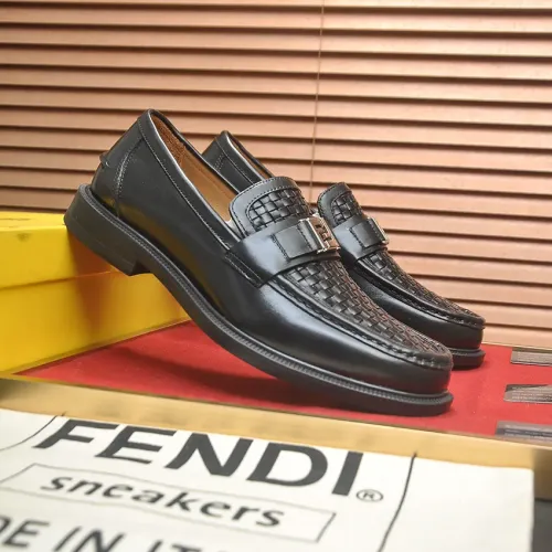 Replica Fendi Leather Shoes For Men #1400061 $98.00 USD for Wholesale