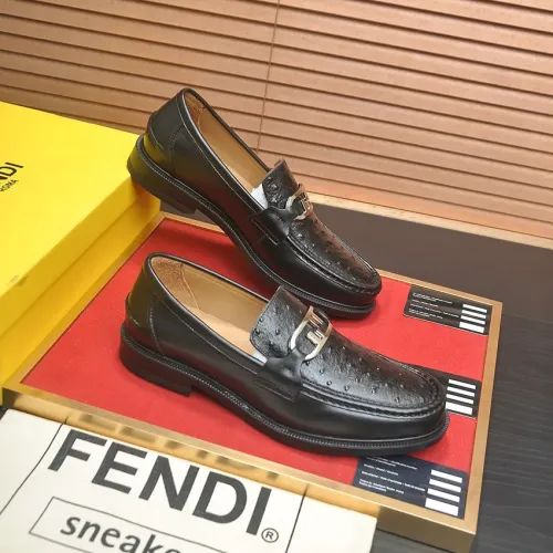 Replica Fendi Leather Shoes For Men #1400062 $98.00 USD for Wholesale