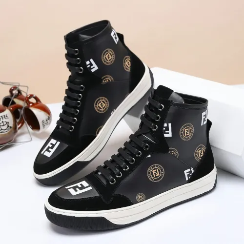 Wholesale Fendi High Tops Casual Shoes For Men #1400172 $80.00 USD, Wholesale Quality Replica Fendi High Tops Casual Shoes