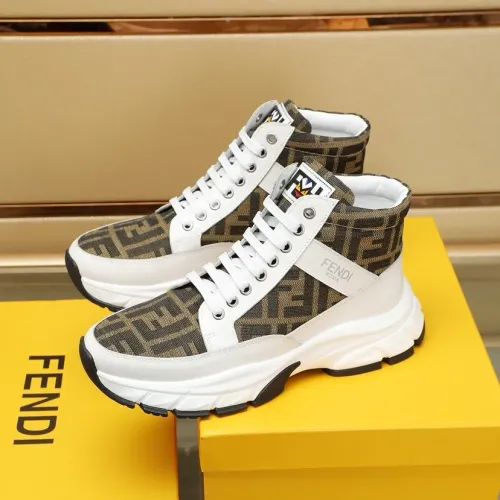 Wholesale Fendi High Tops Casual Shoes For Men #1400177 $98.00 USD, Wholesale Quality Replica Fendi High Tops Casual Shoes