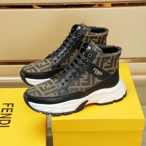 Wholesale Fendi High Tops Casual Shoes For Men #1400179 $98.00 USD, Wholesale Quality Replica Fendi High Tops Casual Shoes