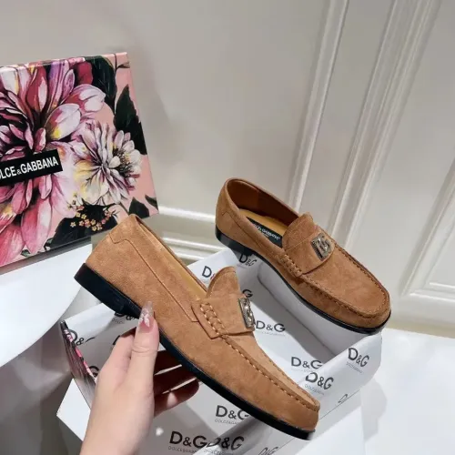 Replica Dolce & Gabbana D&G Leather Shoes For Women #1400753 $118.00 USD for Wholesale