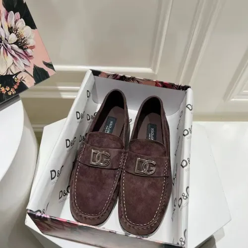 Replica Dolce & Gabbana D&G Leather Shoes For Women #1400754 $118.00 USD for Wholesale