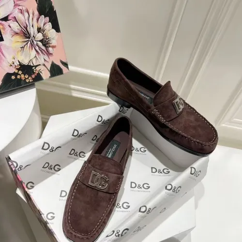 Replica Dolce & Gabbana D&G Leather Shoes For Women #1400754 $118.00 USD for Wholesale