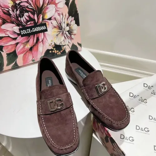 Replica Dolce & Gabbana D&G Leather Shoes For Women #1400754 $118.00 USD for Wholesale