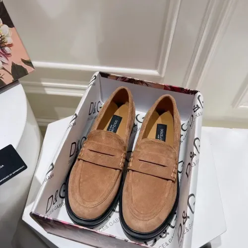 Replica Dolce & Gabbana D&G Leather Shoes For Women #1400757 $122.00 USD for Wholesale
