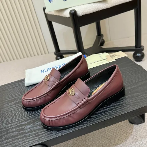 Wholesale Burberry Leather Shoes For Women #1400776 $112.00 USD, Wholesale Quality Replica Burberry Leather Shoes