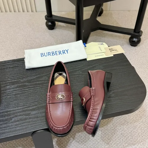 Replica Burberry Leather Shoes For Women #1400776 $112.00 USD for Wholesale