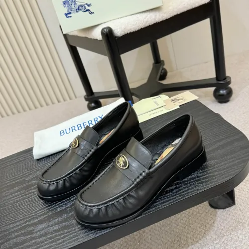 Wholesale Burberry Leather Shoes For Women #1400777 $112.00 USD, Wholesale Quality Replica Burberry Leather Shoes