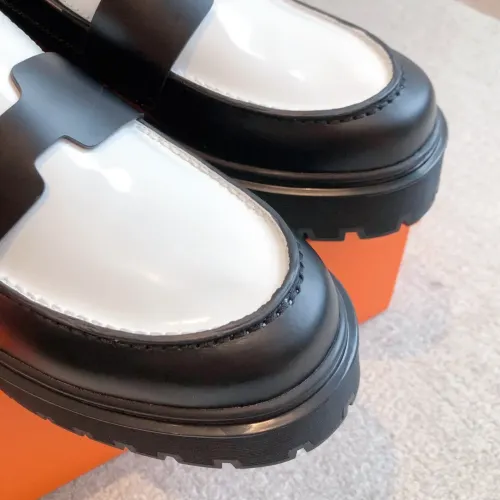 Replica Hermes Leather Shoes For Women #1400934 $112.00 USD for Wholesale