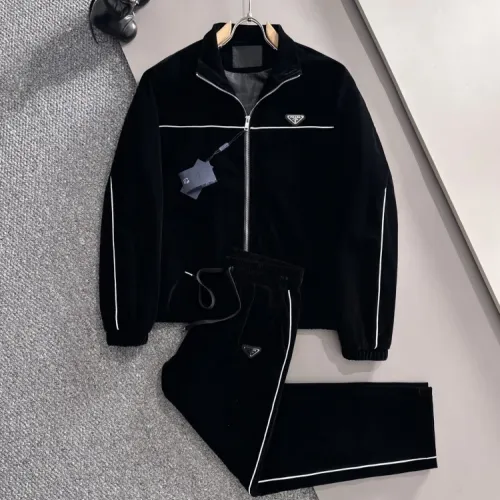 Wholesale Prada Tracksuits Long Sleeved For Men #1401145 $125.00 USD, Wholesale Quality Replica Prada Tracksuits