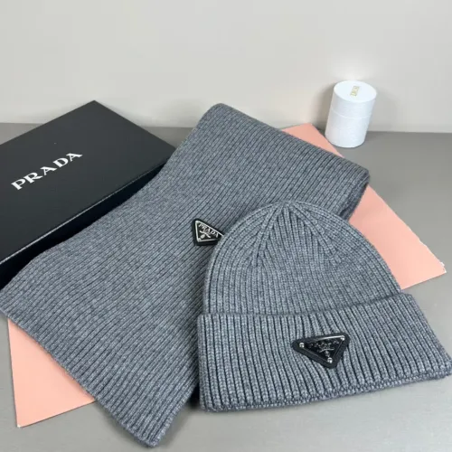 Wholesale Prada Hat and Scarf Set #1401876 $45.00 USD, Wholesale Quality Replica Prada Hat and Scarf and Glove Set