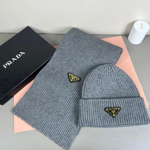 Wholesale Prada Hat and Scarf Set #1401877 $45.00 USD, Wholesale Quality Replica Prada Hat and Scarf and Glove Set