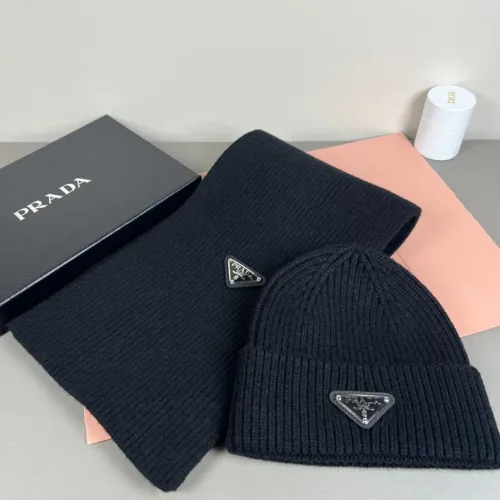 Wholesale Prada Hat and Scarf Set #1401878 $45.00 USD, Wholesale Quality Replica Prada Hat and Scarf and Glove Set